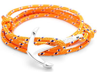 Bracelet - Anchor Bracelet Orange + Silver