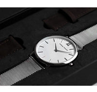 William Strouch Watch - CLASSIC SILVER + LEATHER STRAP