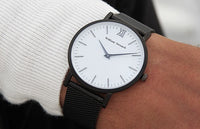 William Strouch Watch - SPACE GREY + LEATHER STRAP