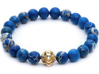 Atolyestone Bracelet - 18K GOLD LION BLUE JASPER