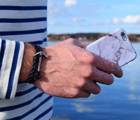 Bracelet - Anchor Bracelet Black + Silver