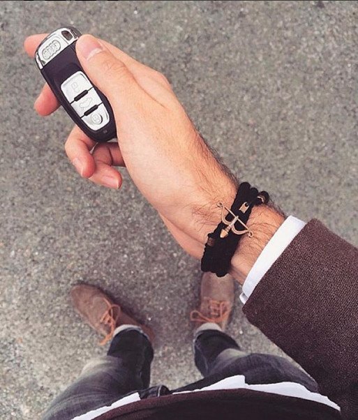 ranco florenzi Bracelet - Venice Nero car keys