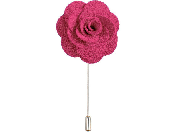 Lapel Pin - Lapel Flower Dark Pink