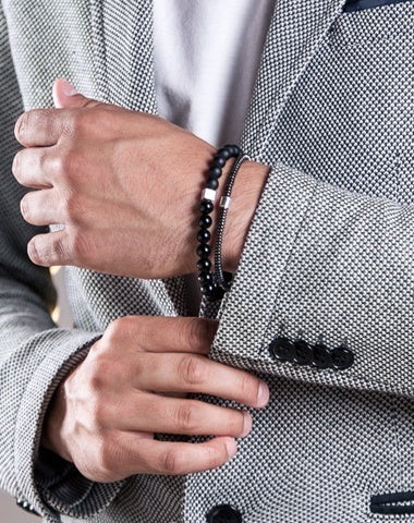 Liel and lentz Bracelet - 925K SILVER BLACK ON BLACK