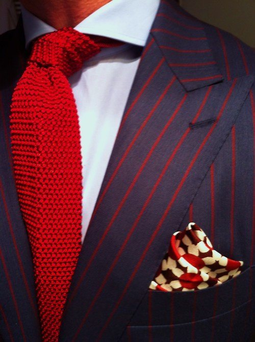 Tie - Knit Tie Red