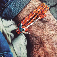 virginstone Bracelet - Anchor Bracelet Orange / Silver