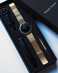 Watch - CLASSIC GOLD + LEATHER STRAP